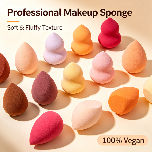 Premium Latex-Free Makeup Sponge | Wet & Dry Use Cosmetic Blender for Smooth Makeup Finish