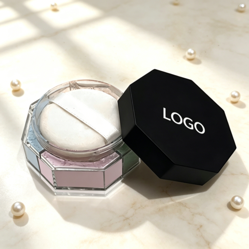 d 4 Shades Translucent Loose Setting Powder, Matte Oil-Control Face Powder for Smooth, Long-Lasting Makeup, Custom Logo