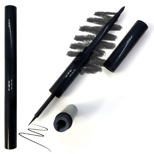 Double-ended Water-based Eyeliner Pen - Ultra-fine & Thick Tips, Waterproof & Smudge-proof